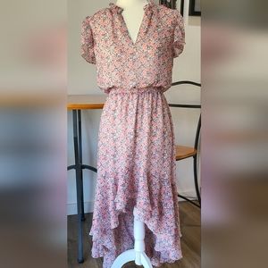 Barely Worn- 1. STATE - Pretty Pink/Blue Floral Print, Hi-Low Cut, Size Small  